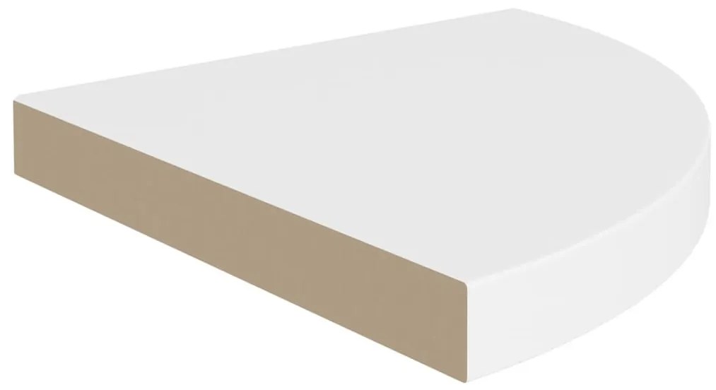 Ράφια Τοίχου Γωνιακά 4 τεμ. Άσπρα 35x35x3,8 εκ. MDF - Λευκό