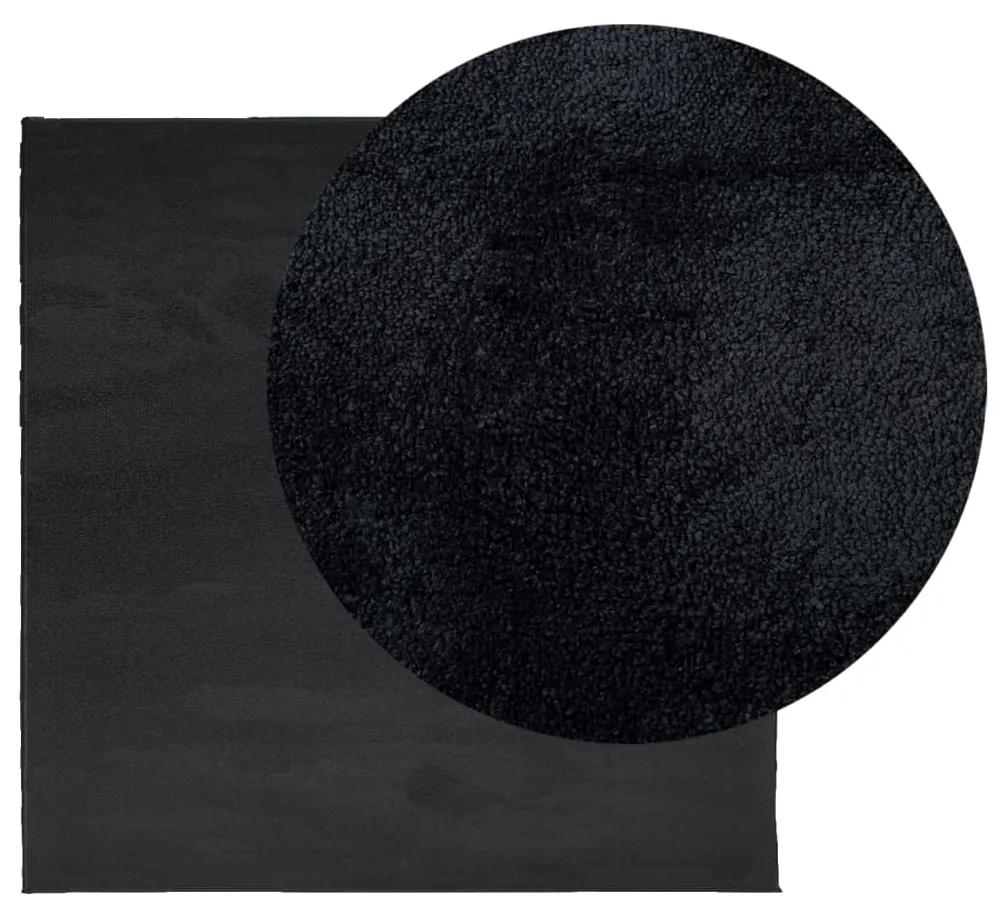 vidaXL Χαλί OVIEDO με Κοντό Πέλος Μαύρο 120 x 120 εκ.