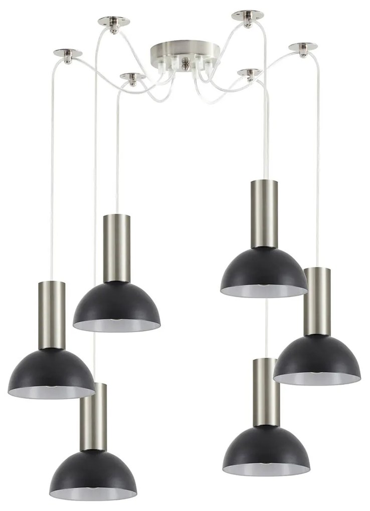 Φωτιστικό Οροφής Πολύφωτο Homelighting 77-8464 Nickel/Black