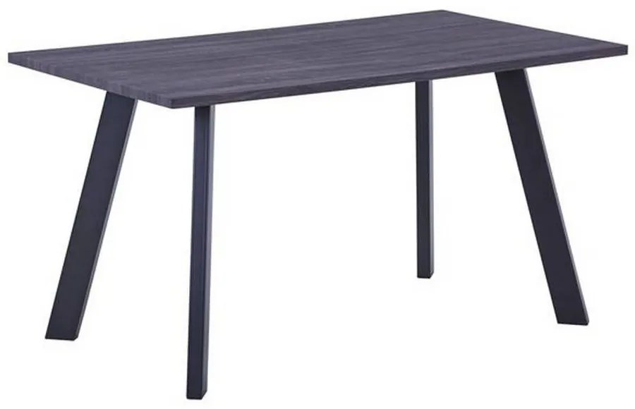 Τραπέζι Baxter ΕΜ817,2 140x80x75cm Grey Walnut-Black Melamine, Metal