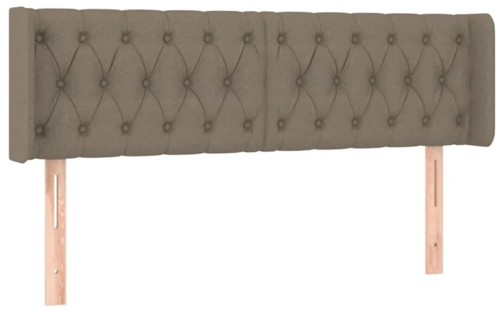 vidaXL Κεφαλάρι Κρεβατιού LED Taupe 147x16x78/88 εκ. Υφασμάτινο