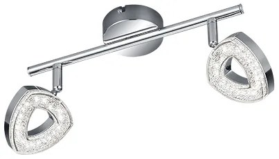 Σποτ Ράγα Δίφωτη Χρωμέ LED 2x3,5w 3000K 2x400lm Trio Lighting Tours R82132106