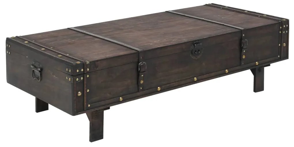 vidaXL Τραπεζάκι Σαλονιού σε Vintage Στιλ 120 x 55 x 35 εκ. Μασίφ Ξύλο