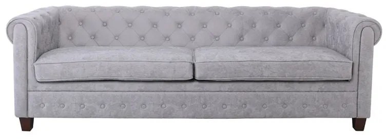 CHESTERFIELD Newport Kαναπές 3Θέσιος Σαλονιού - Καθιστικού, Ύφασμα Antique Look Γκρι
