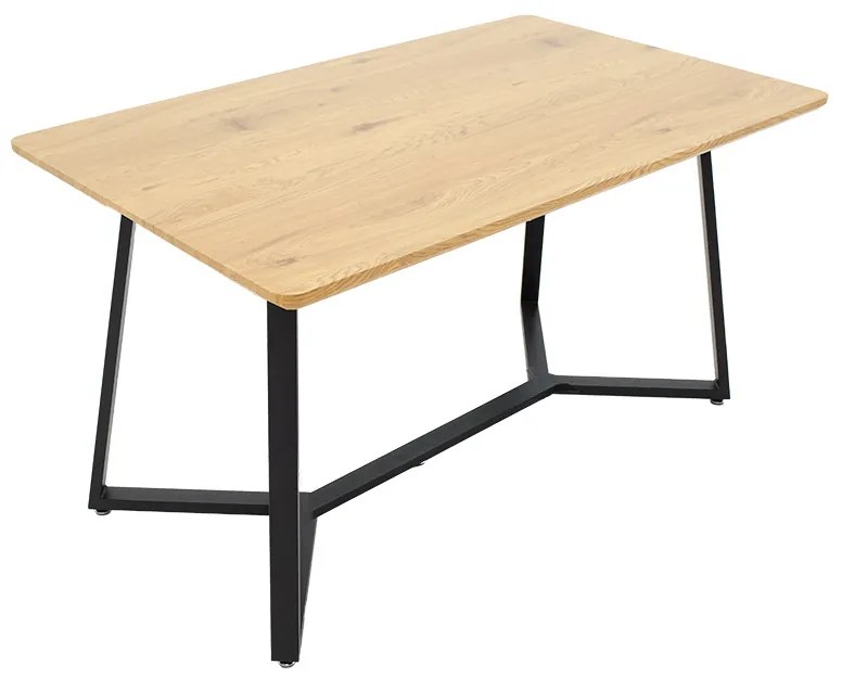 Tραπέζι Gemma pakoworld sonoma-μαύρο 140x80x75εκ - 235-000016 - 235-000016