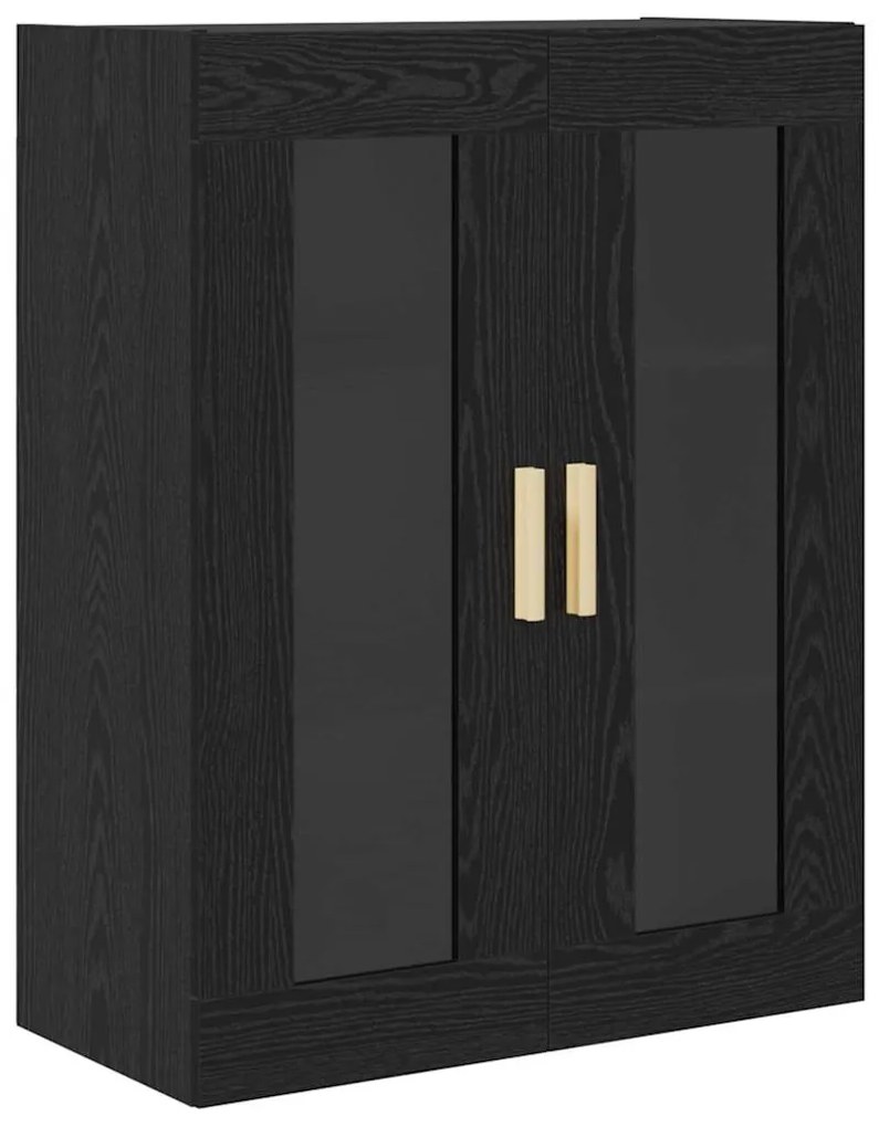 vidaXL Highboard Μαύρη Οξυά 69,5 x 34 x 180 εκ. Σύνθετο Ξύλο και Γυαλί