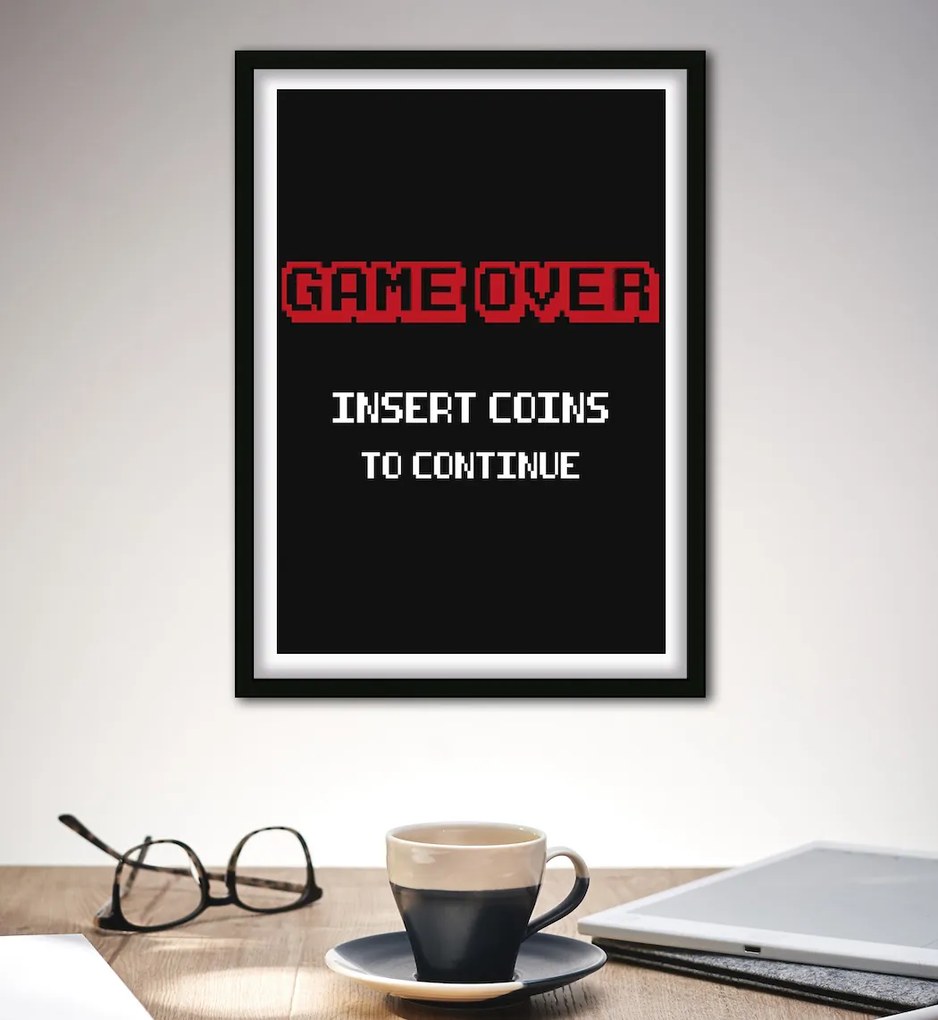 Πόστερ &amp; Κάδρο Game Over GM152 30x40cm Εκτύπωση Πόστερ (χωρίς κάδρο)