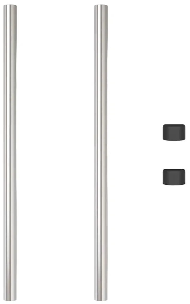 vidaXL Πό posts φράχτη 2 pcs Ασημί 120 cm Ατσάλι με Επικάλυψη Πούδρας