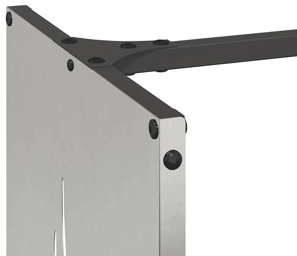 vidaXL Ραφιέρα Καυσόξυλων 40x30x80 εκ. από Ανοξείδωτο ατσάλι