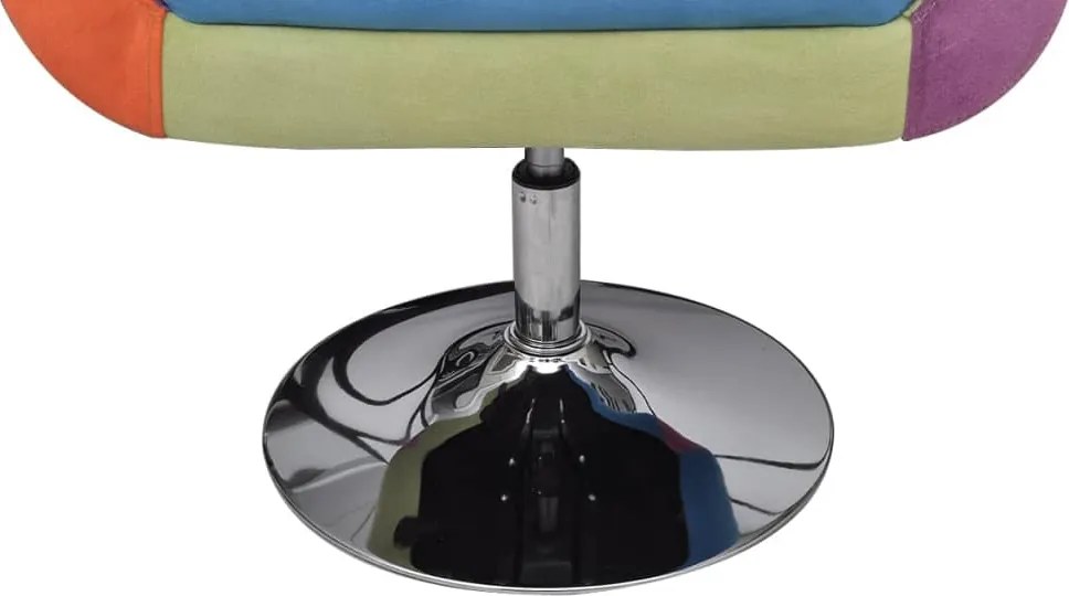 vidaXL Πολυθρόνα Cube με Σχέδιο Patchwork Υφασμάτινη