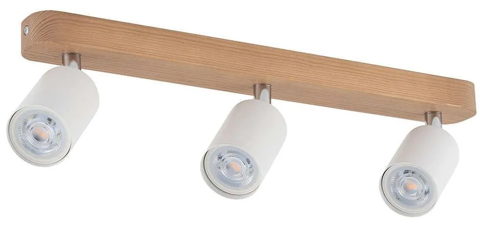 Φωτιστικό Οροφής - Σποτ Top Wood 3296 3xGU10 10W 53x14cm White TK Lighting