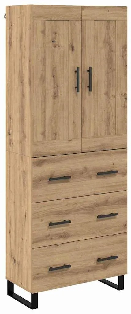 vidaXL Highboard Artisan Oak 69,5 x 34 x 180 εκ. Επεξεργασμένο ξύλο
