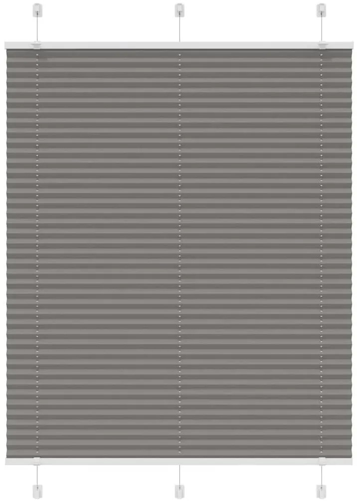 vidaXL Πλισέ περσίδα Ανθρακί 105x150 cm Πλάτος υφάσματος 104,4 cm