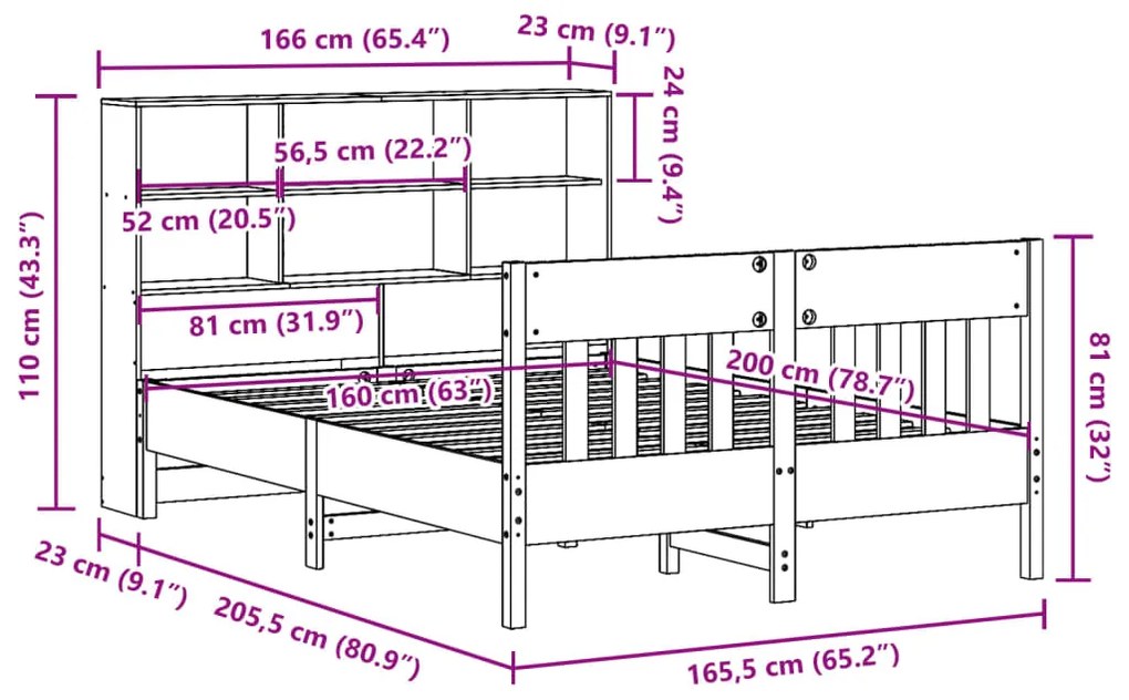 ΣΚΕΛΕΤΟΣ ΚΡΕΒ. ΧΩΡΙΣ ΣΤΡΩΜΑ ΚΑΦΕ ΚΕΡΙΟΥ 160X200 ΕΚ ΜΑΣΙΦ ΠΕΥΚΟ 3323217