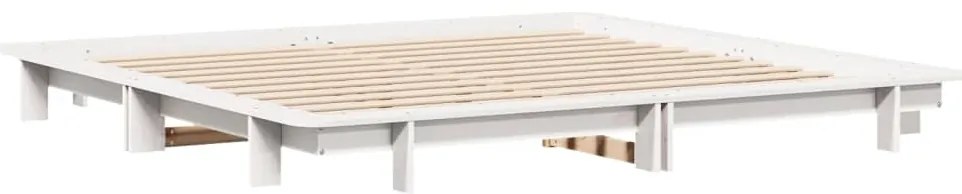vidaXL Σκελετός Κρεβ. Χωρίς Στρώμα Λευκό 160x200 εκ Μασίφ Πεύκο