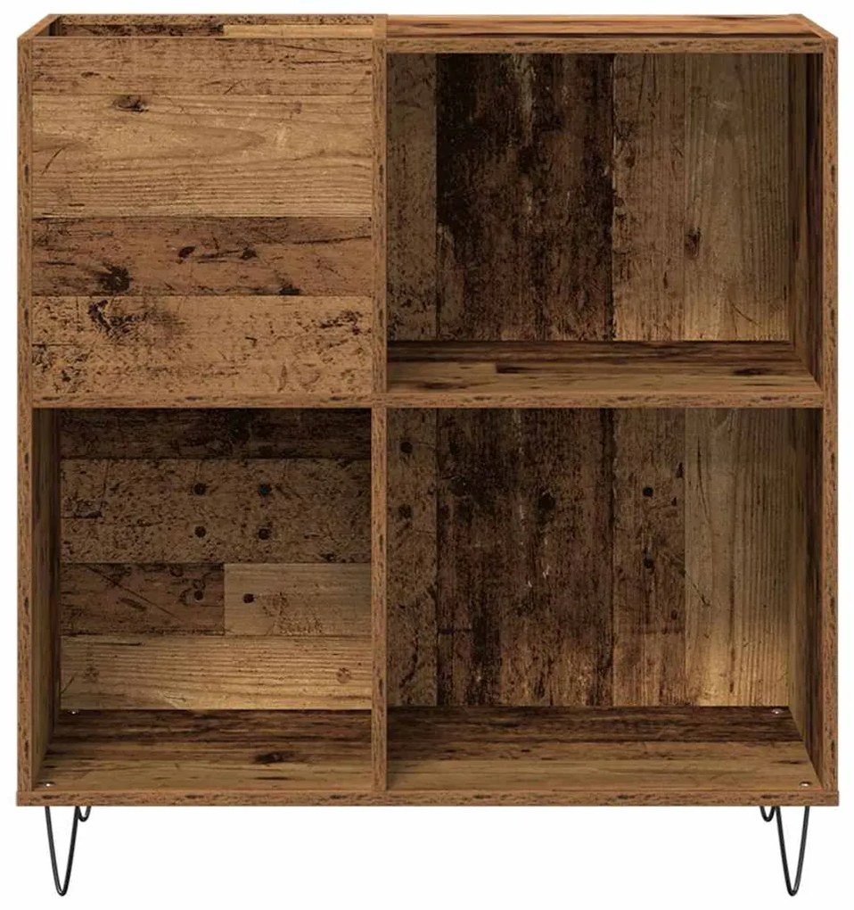 vidaXL Ντουλάπι δίσκων βινυλίου με ράφι artisan δρυς 85 x 38 x 89 εκ.