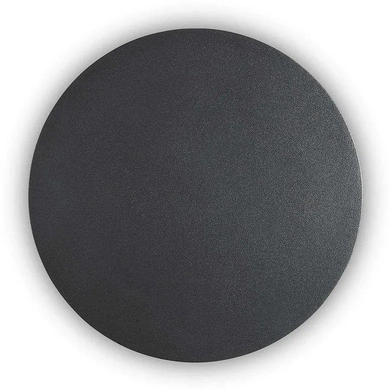 Φωτιστικό Τοίχου Cover Round 195759 20x5cm LED 11W 3000K Black Ideal Lux