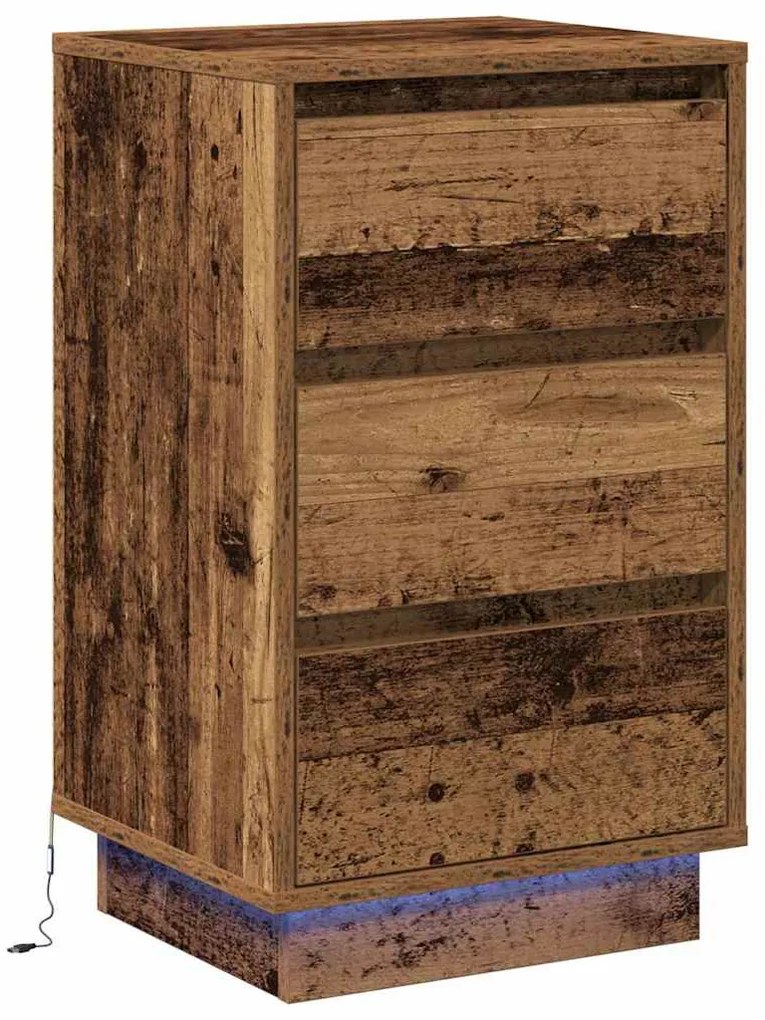 vidaXL Κομοδίνο με Παλιό Ξύλο 39 x 34.5 x 65 εκ. Επεξεργασμένο ξύλο