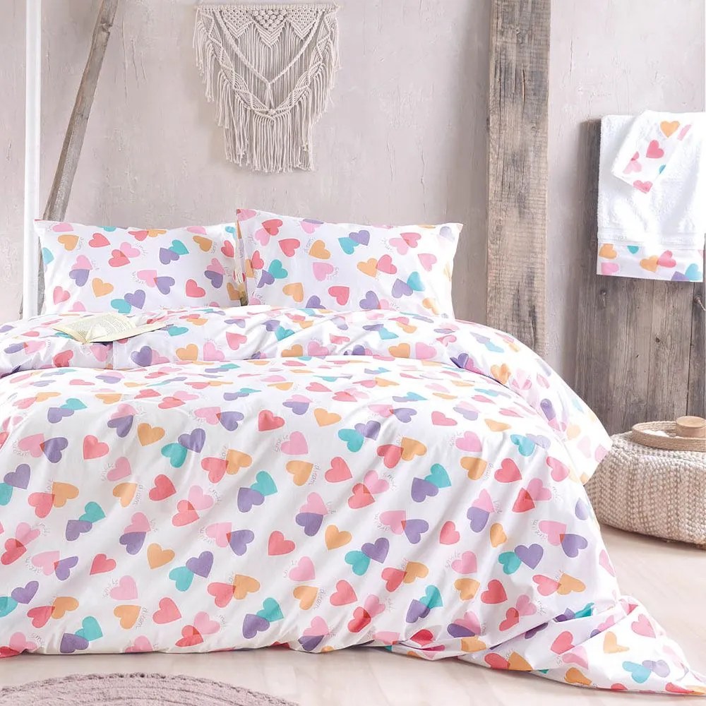 Πάπλωμα Zoey (Σετ 3τμχ) Multi Ρυθμός Ημίδιπλο 160x240cm 100% Cotton