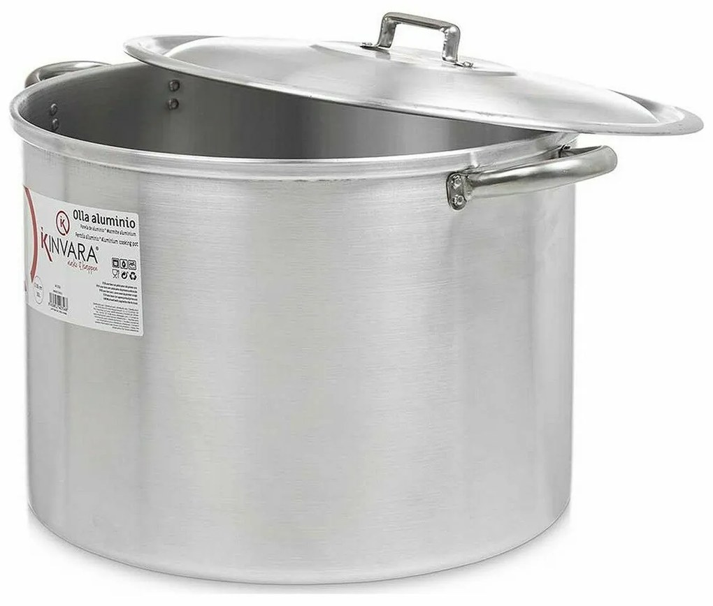 Κατσαρόλα με Καπάκι Kinvara Ασημί Αλουμίνιο 50,5 x 32 x 41 cm Ø 36 cm (x2)