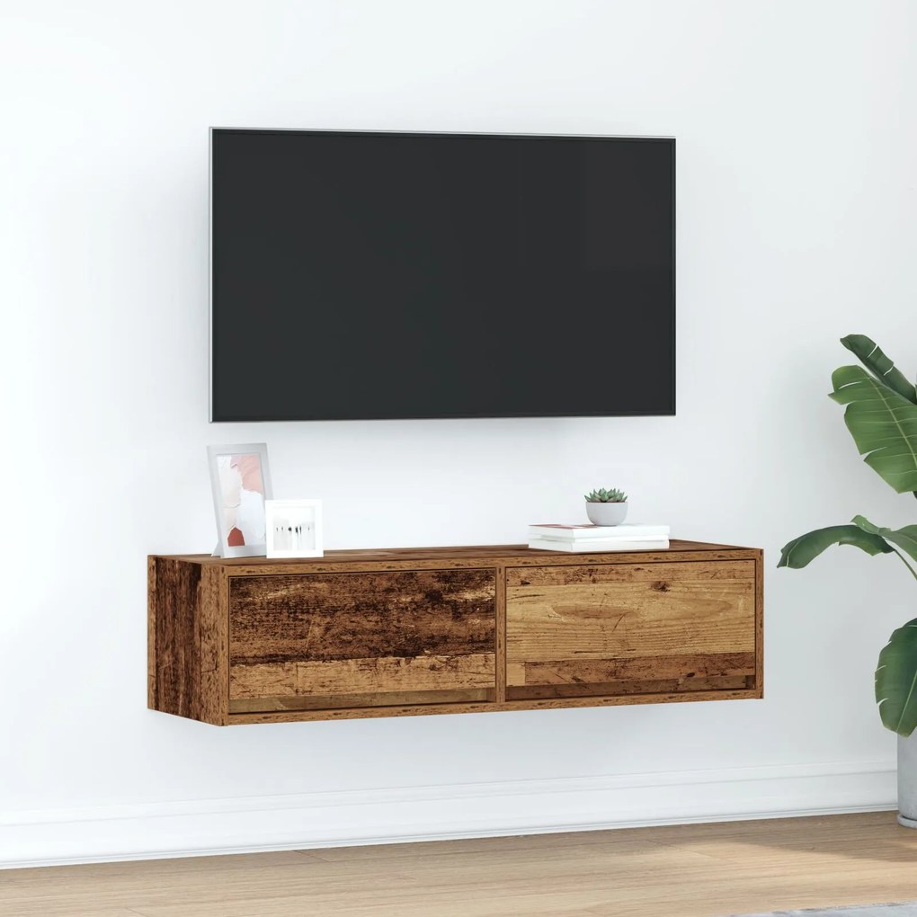 Κιβώτιο Τηλεόρασης Παλιού Ξύλου 100x31x25,5 εκ Επεξεργασμένο Ξύλο