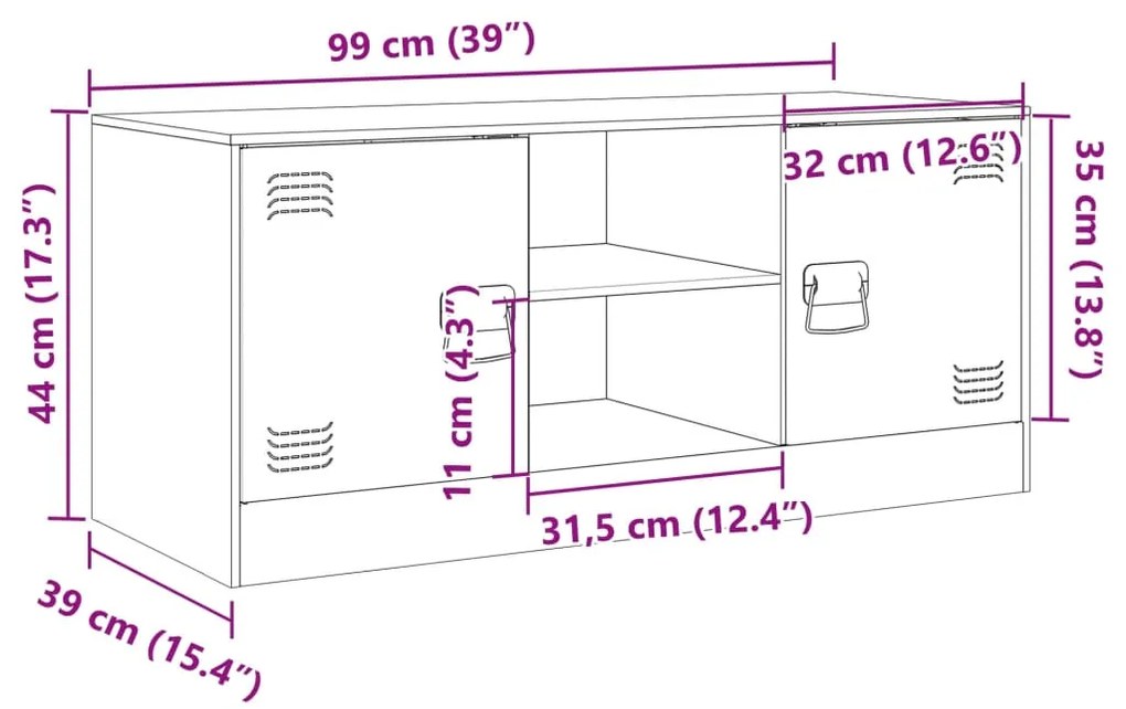 ΈΠΙΠΛΟ ΤΗΛΕΟΡΑΣΗΣ ΠΡΑΣΙΝΟ ΛΑΔΙ 99X39X44 ΕΚ. ΑΠΟ ΑΤΣΑΛΙ 841689