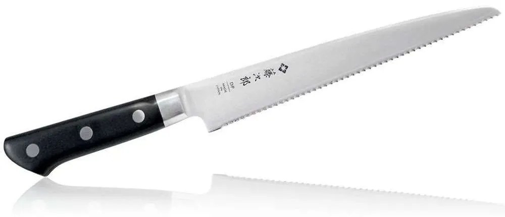 Μαχαίρι Ψωμιού Classic F-828 21,5cm Black-Chrome Tojiro Ανοξείδωτο Ατσάλι