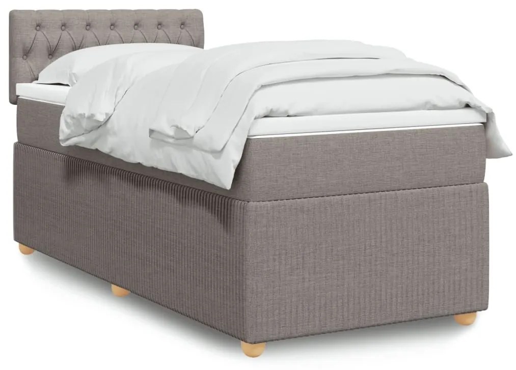 ΚΡΕΒΑΤΙ BOXSPRING ΜΕ ΣΤΡΩΜΑ TAUPE 100 X 200 ΕΚ. ΥΦΑΣΜΑΤΙΝΟ 3287378