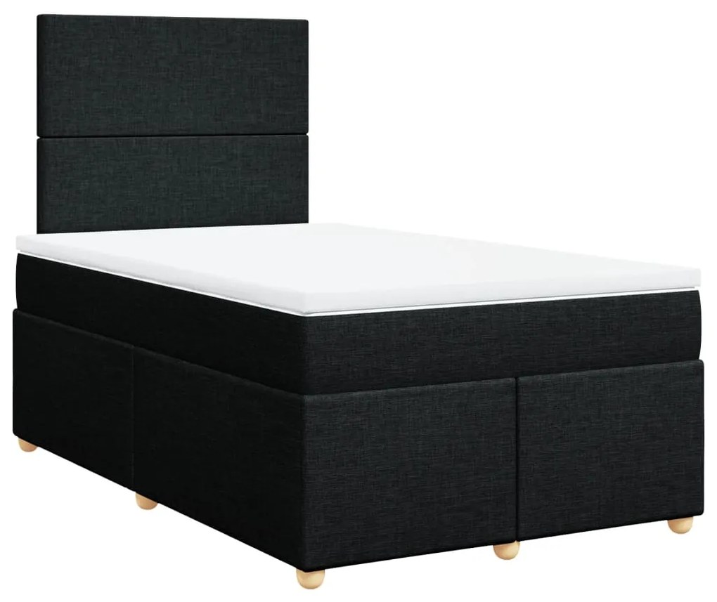 ΚΡΕΒΑΤΙ BOXSPRING ΜΕ ΣΤΡΩΜΑ ΜΑΥΡΟ 120X190 ΕΚ. ΥΦΑΣΜΑΤΙΝΟ 3293514