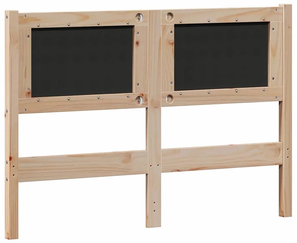 vidaXL Κεφαλάρι Άλλο Καφέ και ταμπά 135 cm Μασίφ ξύλο πεύκου