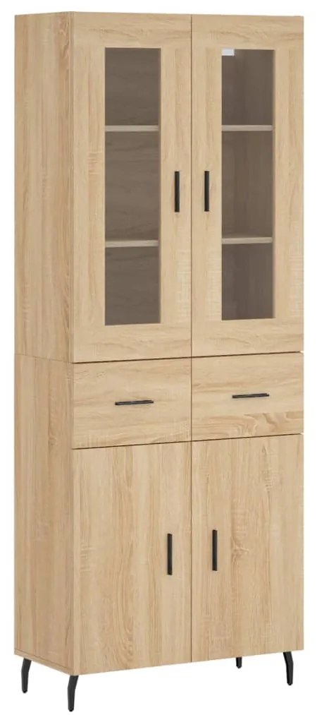 vidaXL Ντουλάπι Sonoma δρυς 69,5 x 34 x 180 εκ. από Επεξεργασμένο Ξύλο