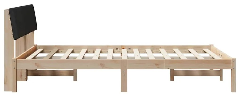 vidaXL Σκελετός Κρεβατιού με κεφαλάρι Καφέ και μαύρο 160 x 200 cm