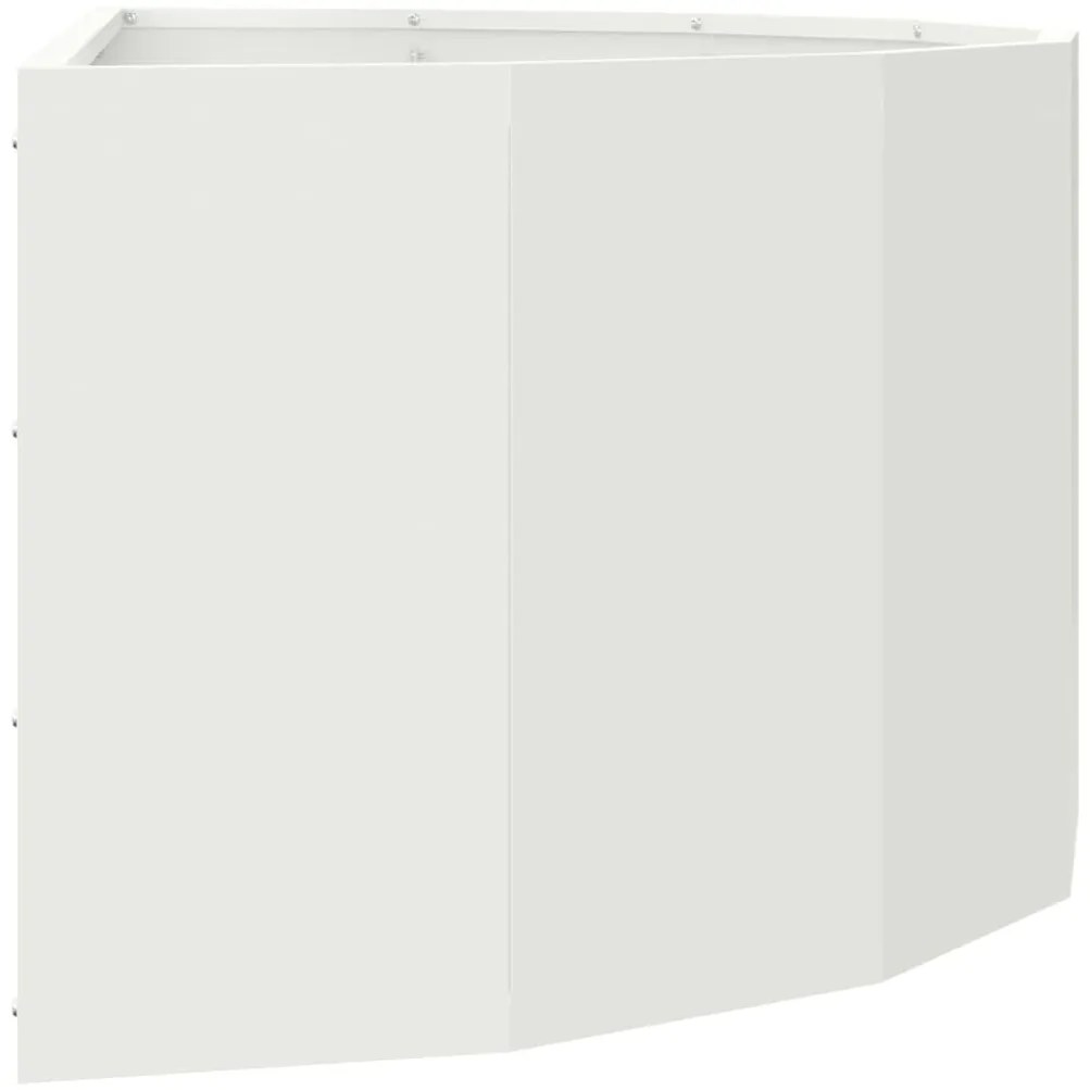 vidaXL Γλάστρα Λευκό 90 x 45 x 35 cm Ατσάλι