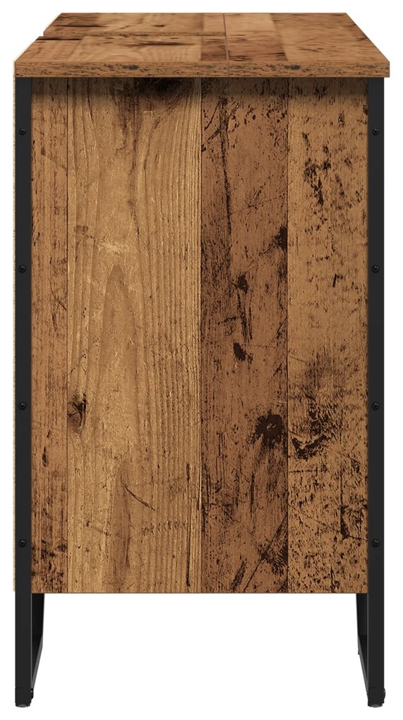 vidaXL ντουλάπι νιπτήρα  Παλιό ξύλο 91x35x60 cm Από στερεό ξύλο