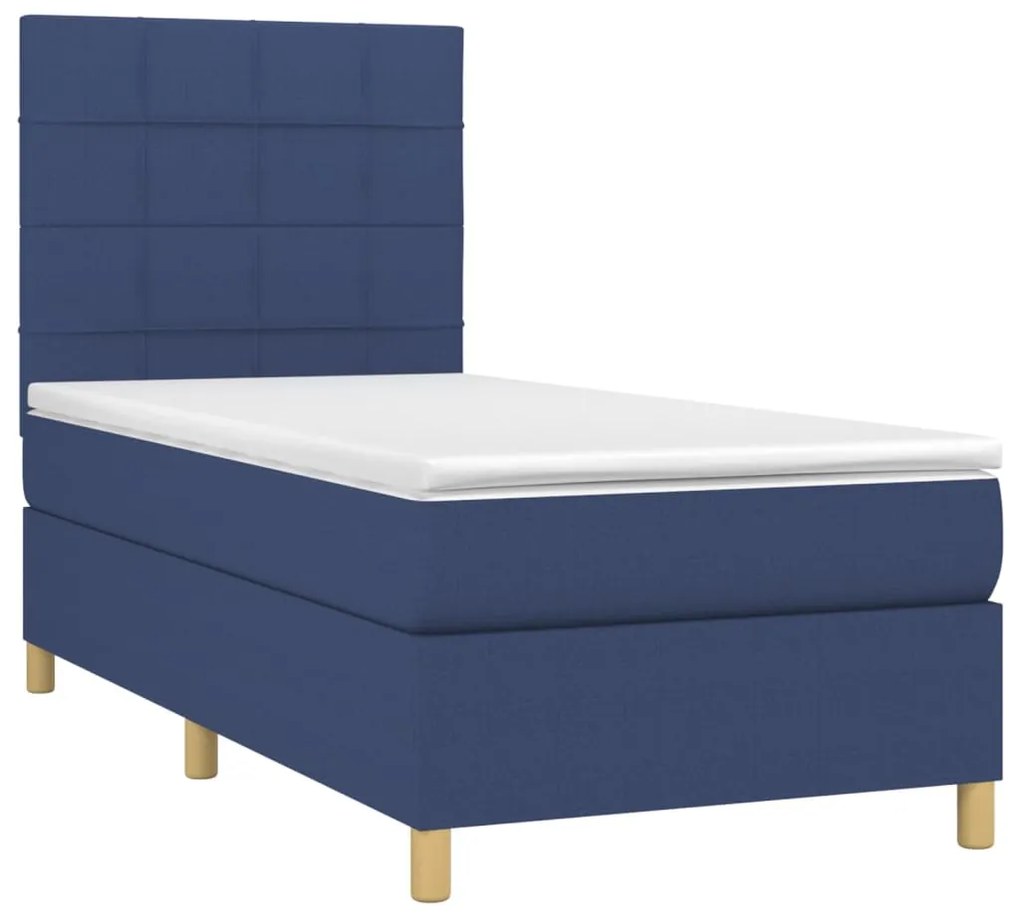 ΚΡΕΒΑΤΙ BOXSPRING ΜΕ ΣΤΡΩΜΑ ΜΠΛΕ 90X190 ΕΚ.ΥΦΑΣΜΑΤΙΝΟ 3142303