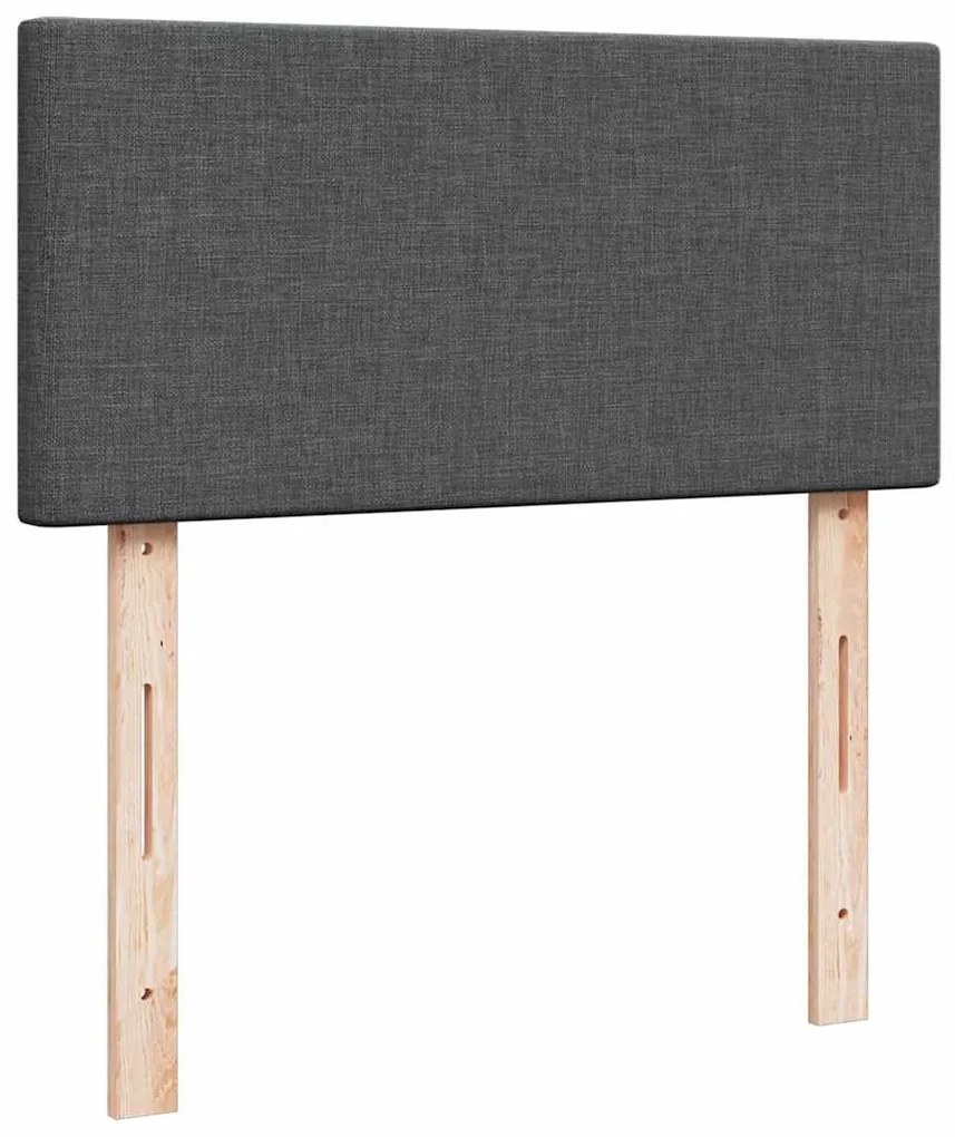 Οθωμανικό κρεβάτι με στρώμα Σκούρο γκρι 80x200cm ύφασμα 3311332