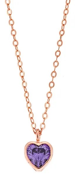 Μενταγιόν Senza Silver 925 Rose Gold Plated