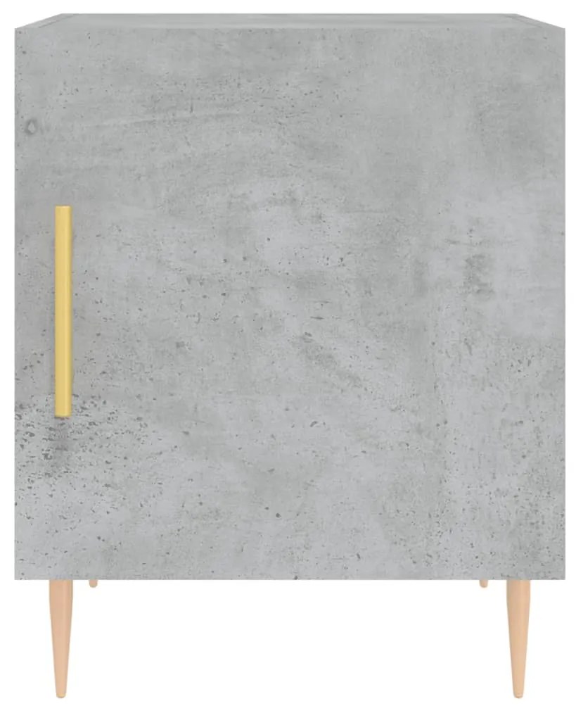 vidaXL Κομοδίνα 2 τεμ. Γκρι Σκυροδέμ. 40 x 40 x 50 από Επεξεργ. Ξύλο