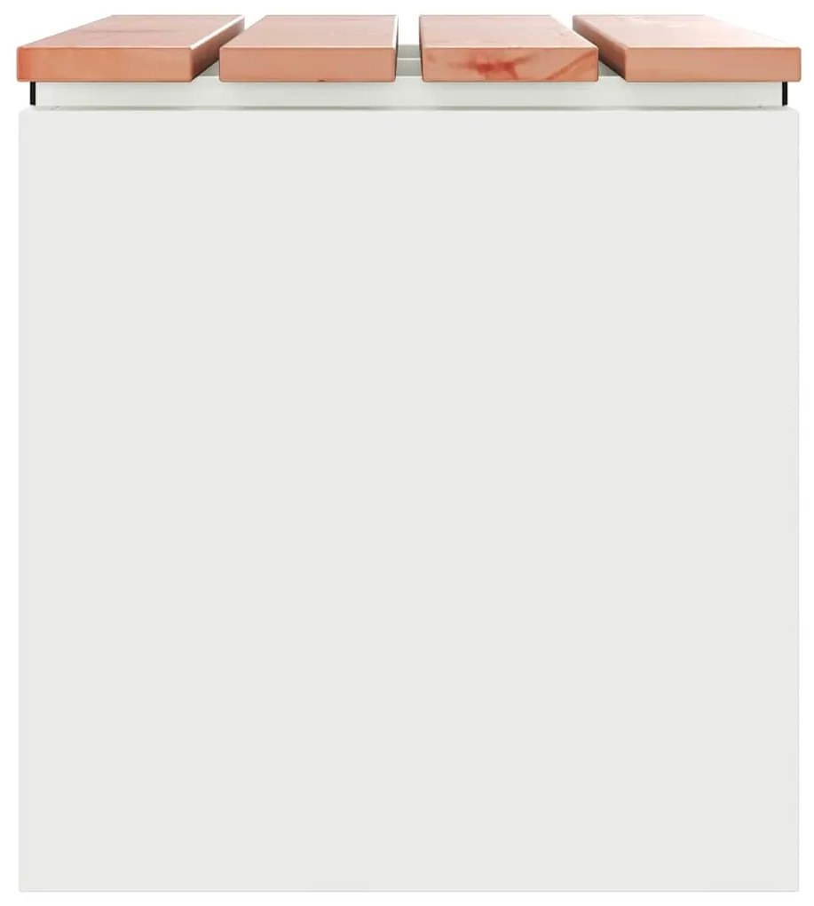 vidaXL Παγκάκι κήπου Λευκό 60 x 40 x 43 εκ Ατσάλι