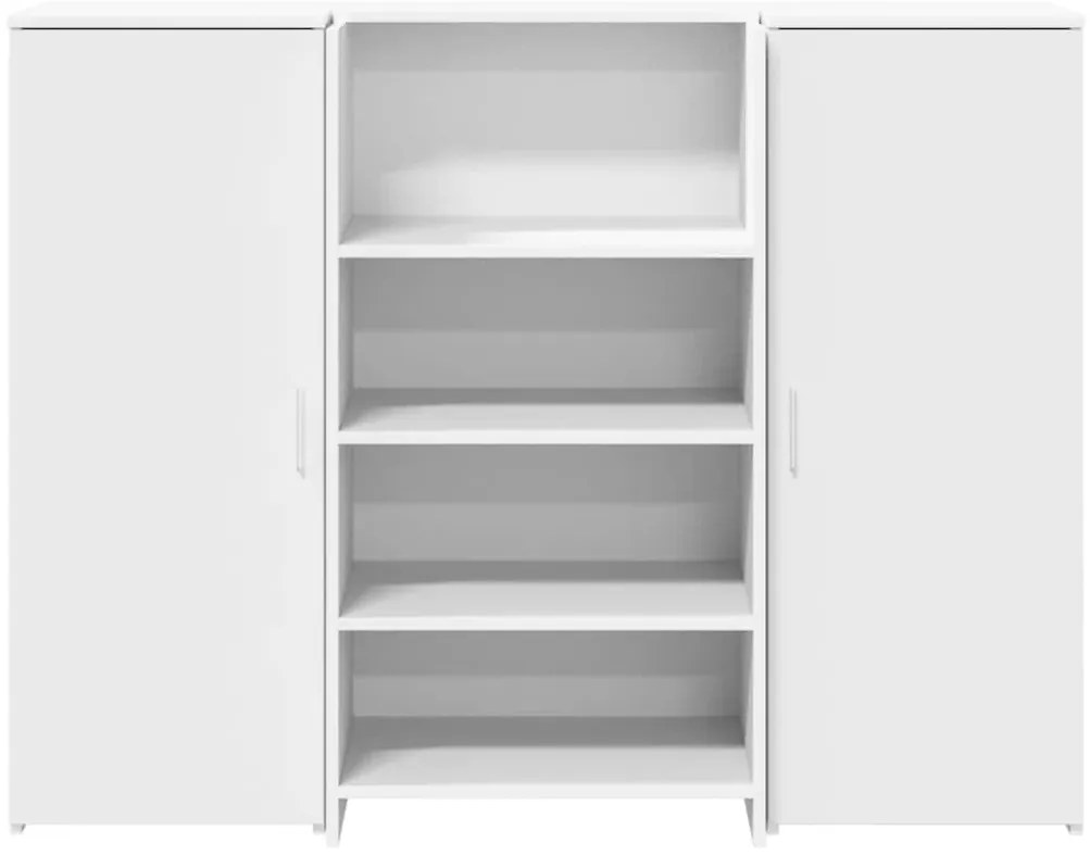 vidaXL Γραφείο υποδοχής Λευκό 135x50x103,5 cm Κατασκευασμένο ξύλο