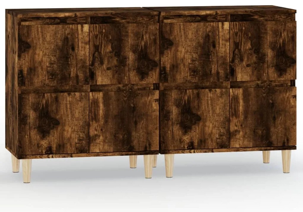 vidaXL Ντουλάπια 2 τεμ. Καπνιστή Δρυς 60x35x70 εκ. Επεξεργασμένο Ξύλο