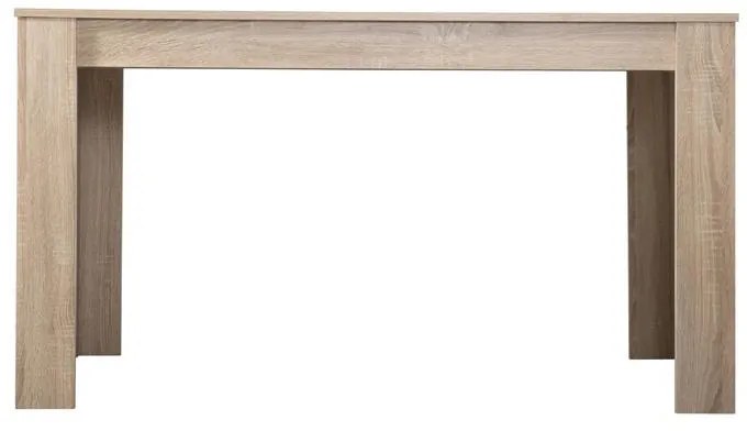 Τραπέζι Τραπεζαρίας DOMUS 135 Sonoma Oak - Λευκό 135x81x75εκ. 135x81x75 εκ.