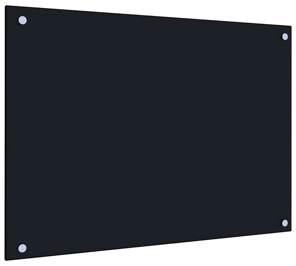 vidaXL Πλάτη Κουζίνας Μαύρη 70 x 50 εκ. από Ψημένο Γυαλί