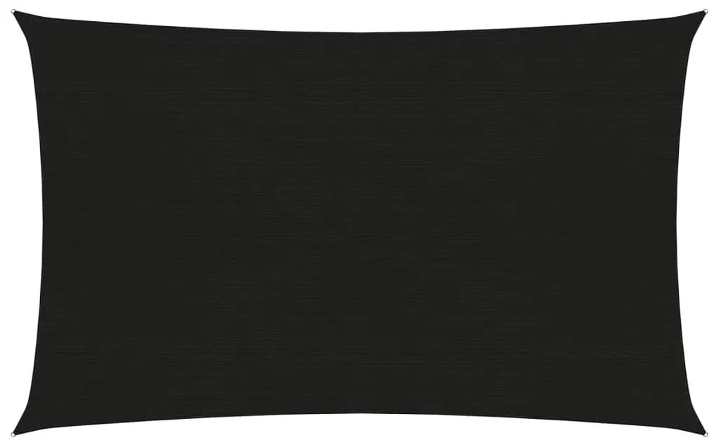 vidaXL Πανί Σκίασης Μαύρο 4 x 6 μ. από HDPE 160 γρ./μ²