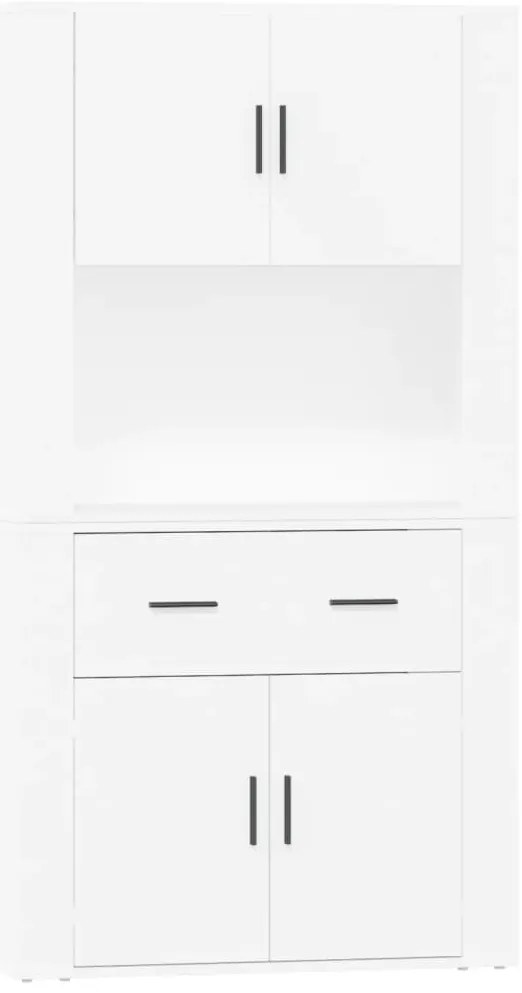 vidaXL Ντουλάπι Λευκό από Επεξεργασμένο Ξύλο