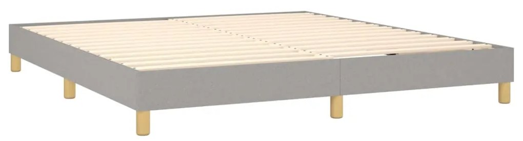 Κρεβάτι Boxspring με Στρώμα Αν. Πράσινο 160x200εκ Υφασμάτινο - Γκρι