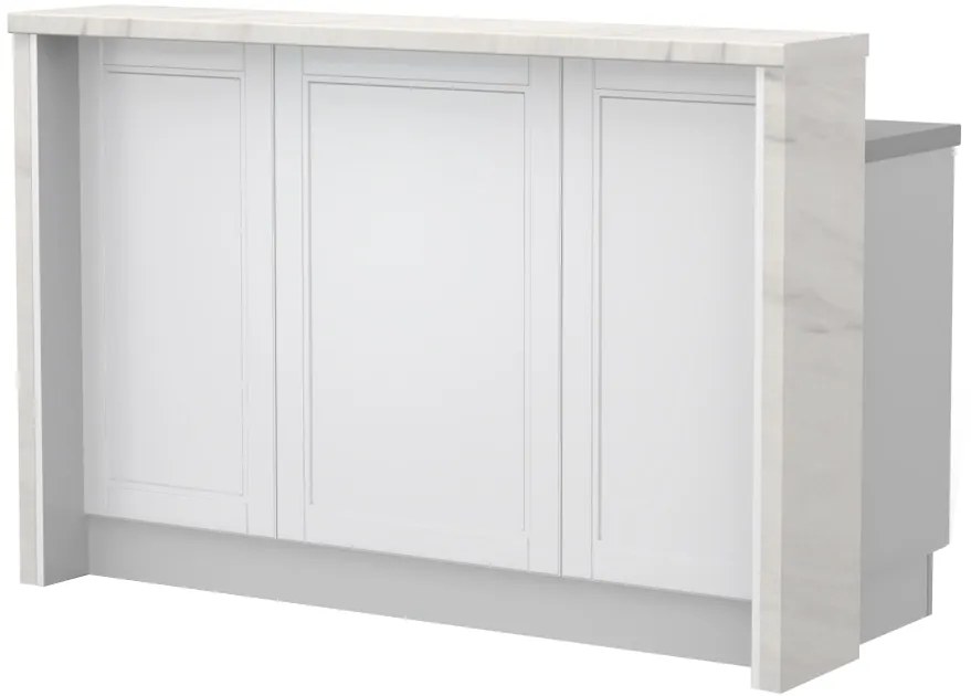 Πάγκος νησίδας Tahoma-Μήκος: 150 εκ.-Λευκό ματ-White Marble