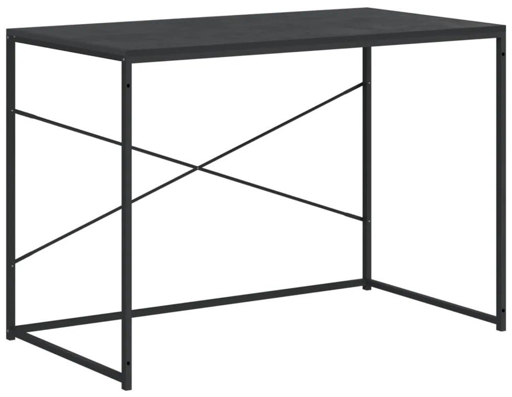 vidaXL Γραφείο Υπολογιστή Μαύρο 110 x 60 x 70 εκ. Επεξεργασμένο Ξύλο
