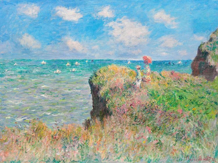 Αναπαραγωγή Cliff Walk at Pourville, Claude Monet