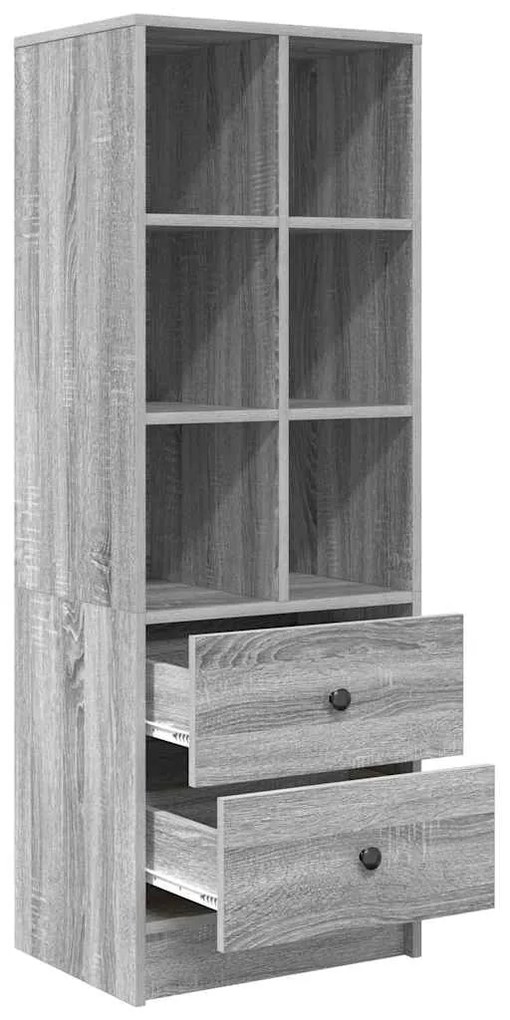 vidaXL Highboard Γκρι sonoma 45.5 x 34 x 127 εκ Επεξεργασμένο ξύλο